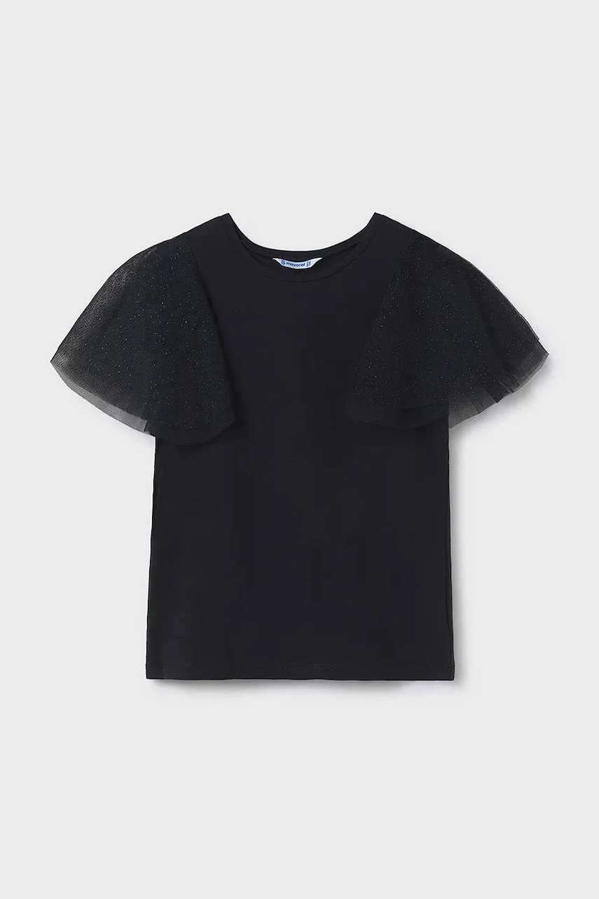 Mayoral bluza copii culoarea negru, neted, 6022 Mayoral bluza copii culoarea negru, neted, 6022
