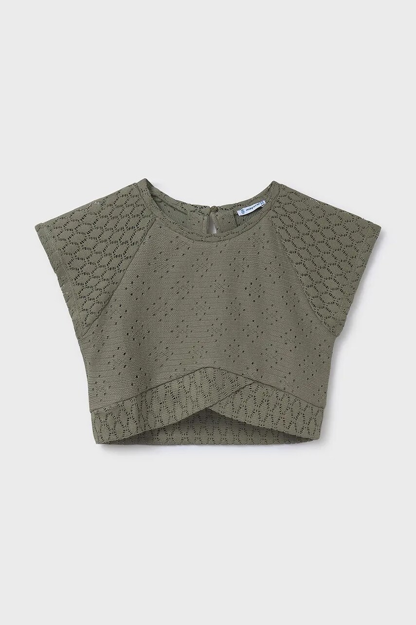 Mayoral bluza copii culoarea verde, neted, 6042