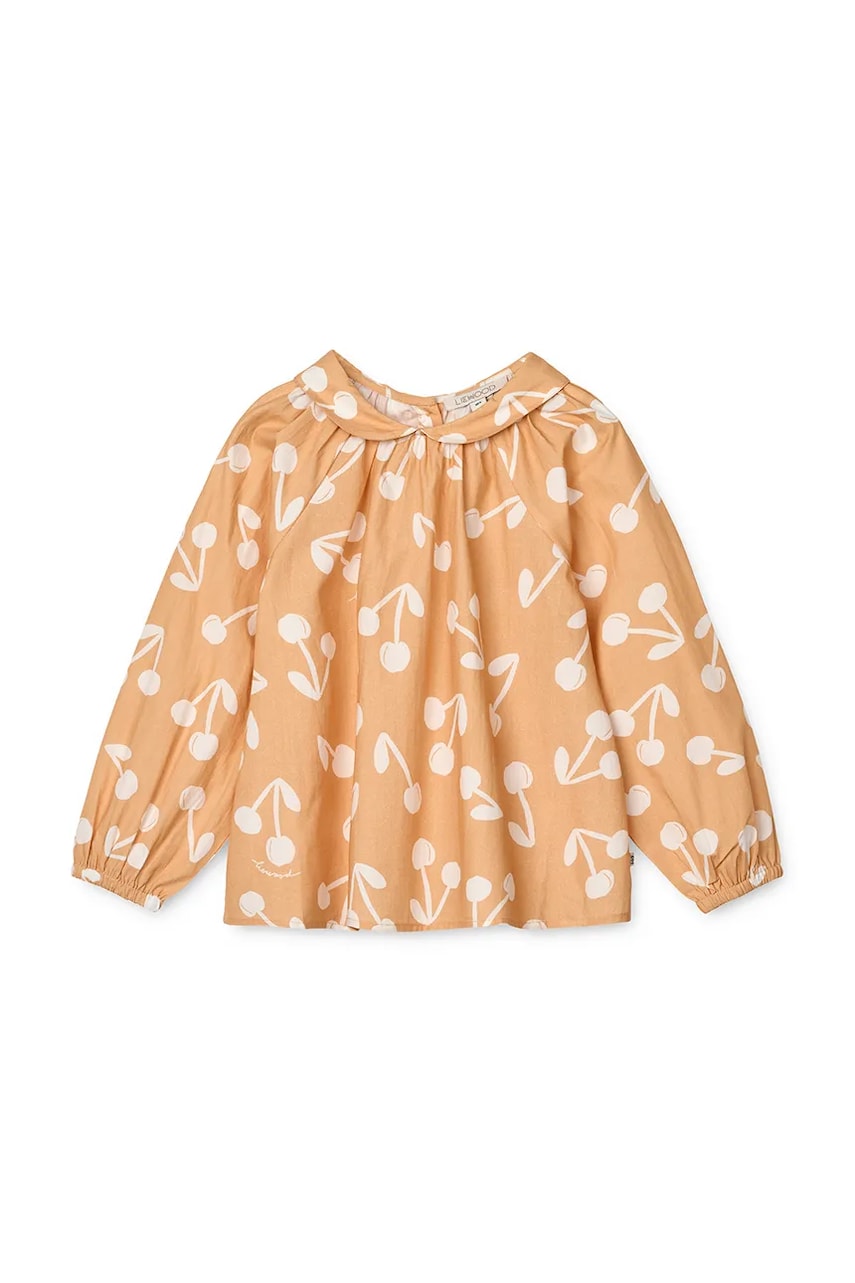 Liewood bluză de bumbac pentru copii Rhea Printed Top culoarea portocaliu, cu imprimeu, LW19917