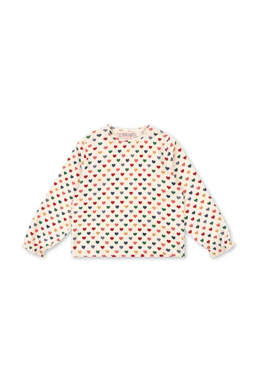 Levně Dětská halenka Konges Sløjd CHLEO BLOUSE OCS béžová barva, vzorovaná, KS102454