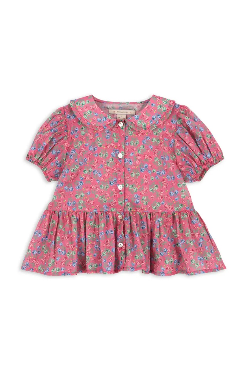 Блузка Konges Sløjd PACEY SS SHIRT GOTS цвет розовый KS103238