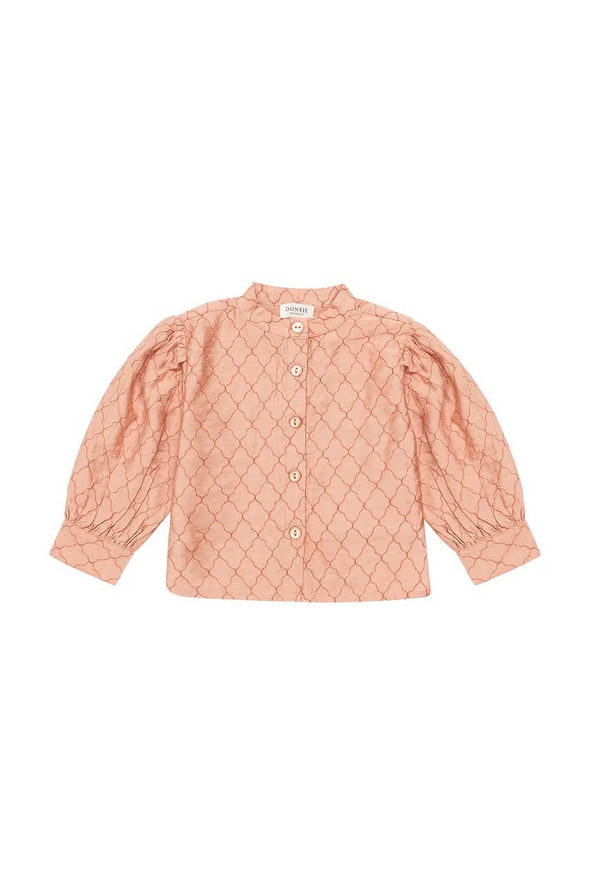 Дитяча блузка Donsje Mieke Blouse колір помаранчевий візерунок 4096900