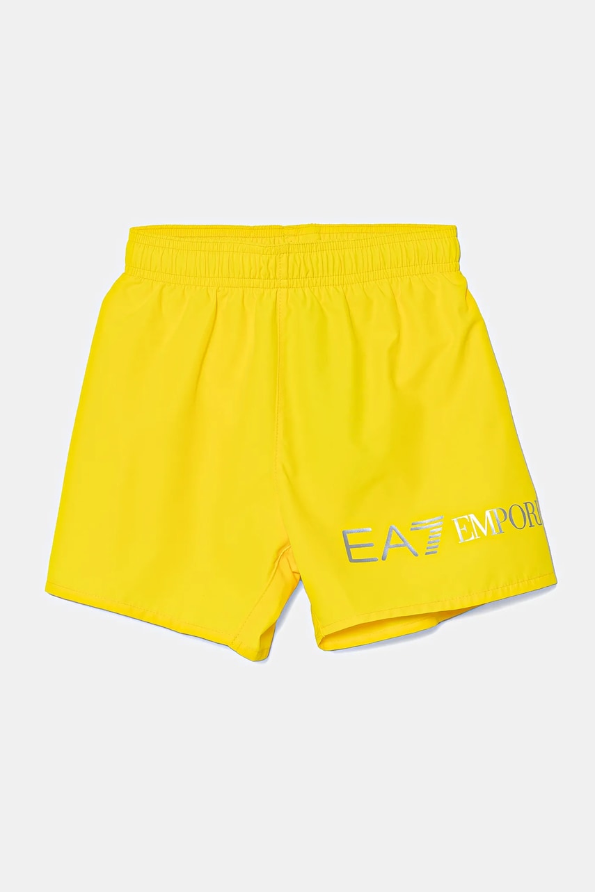 Levně Dětské plavkové šortky EA7 Emporio Armani žlutá barva, 7B000109 AF13049