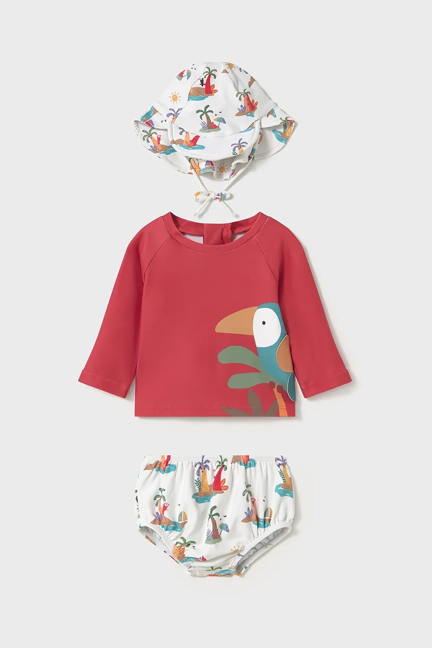 Mayoral Newborn costum de baie pentru bebelusi culoarea rosu, 1669