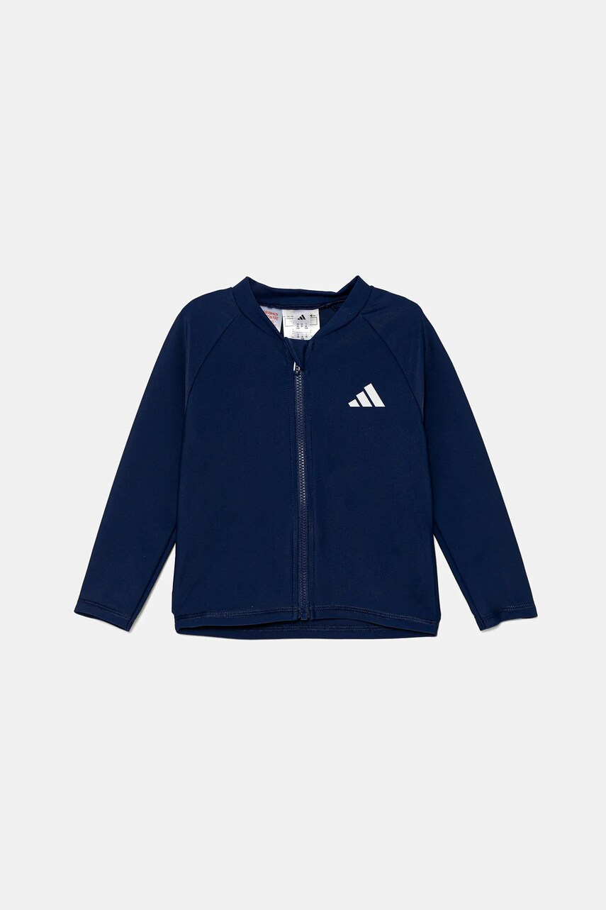 adidas Performance longsleeve de baie pentru copii culoarea bleumarin, JI7350