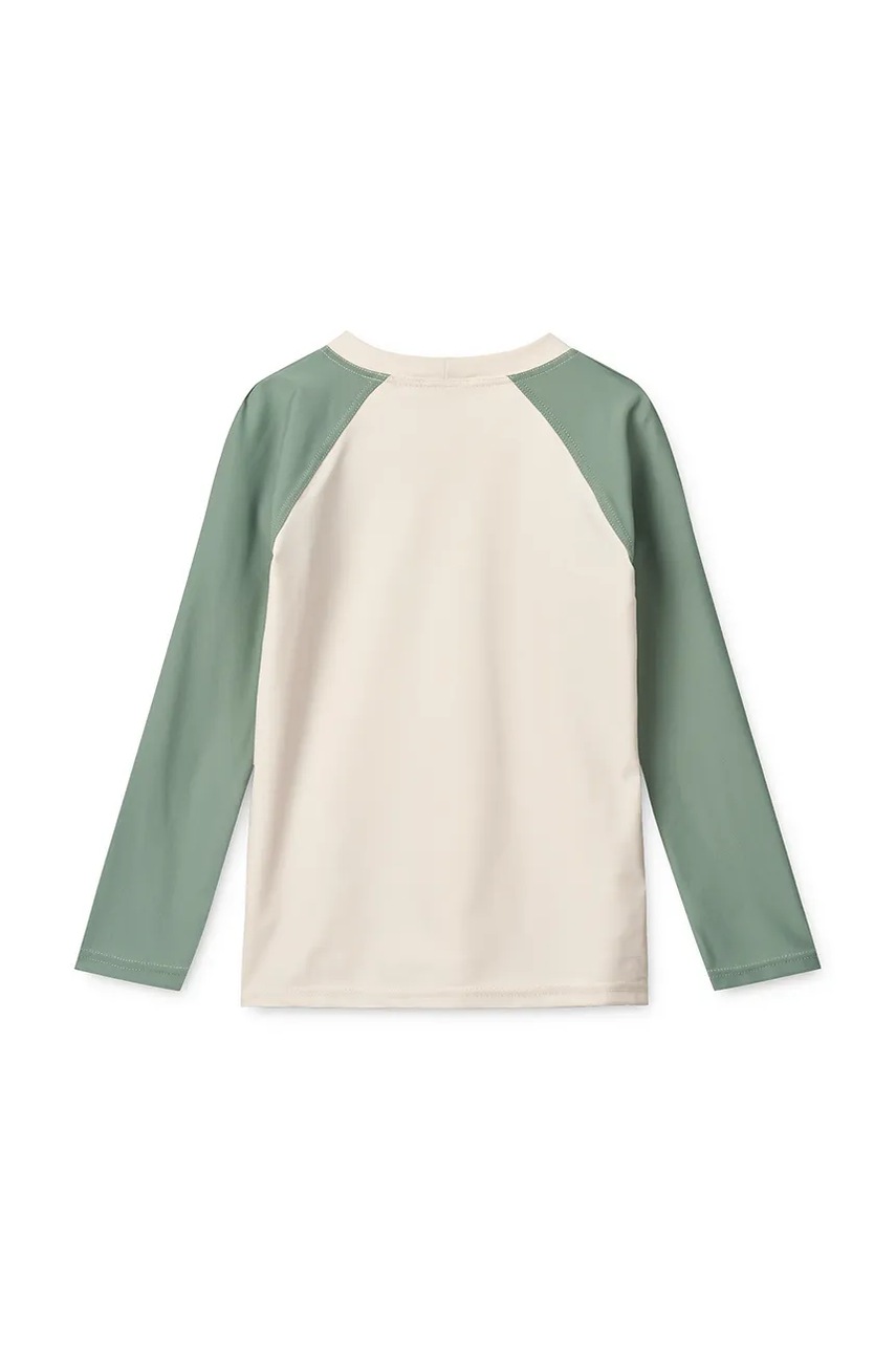 Детский лонгслив для плавания Liewood Noah Placement Longsleeve Swim Tee цвет зелёный LW19008