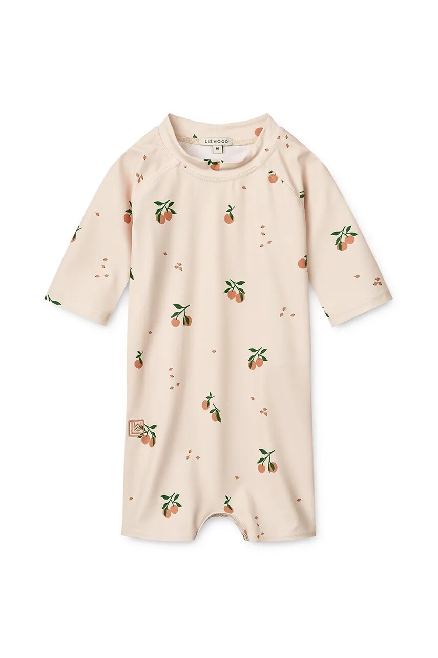 Liewood costum de baie pentru bebeluși Thor Baby Swim Jumpsuit culoarea bej, LW19672