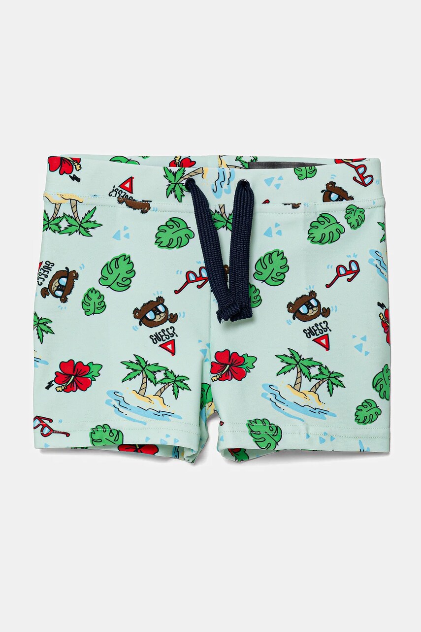 Levně Kojenecké plavky Guess zelená barva, I5GZ00 MC052