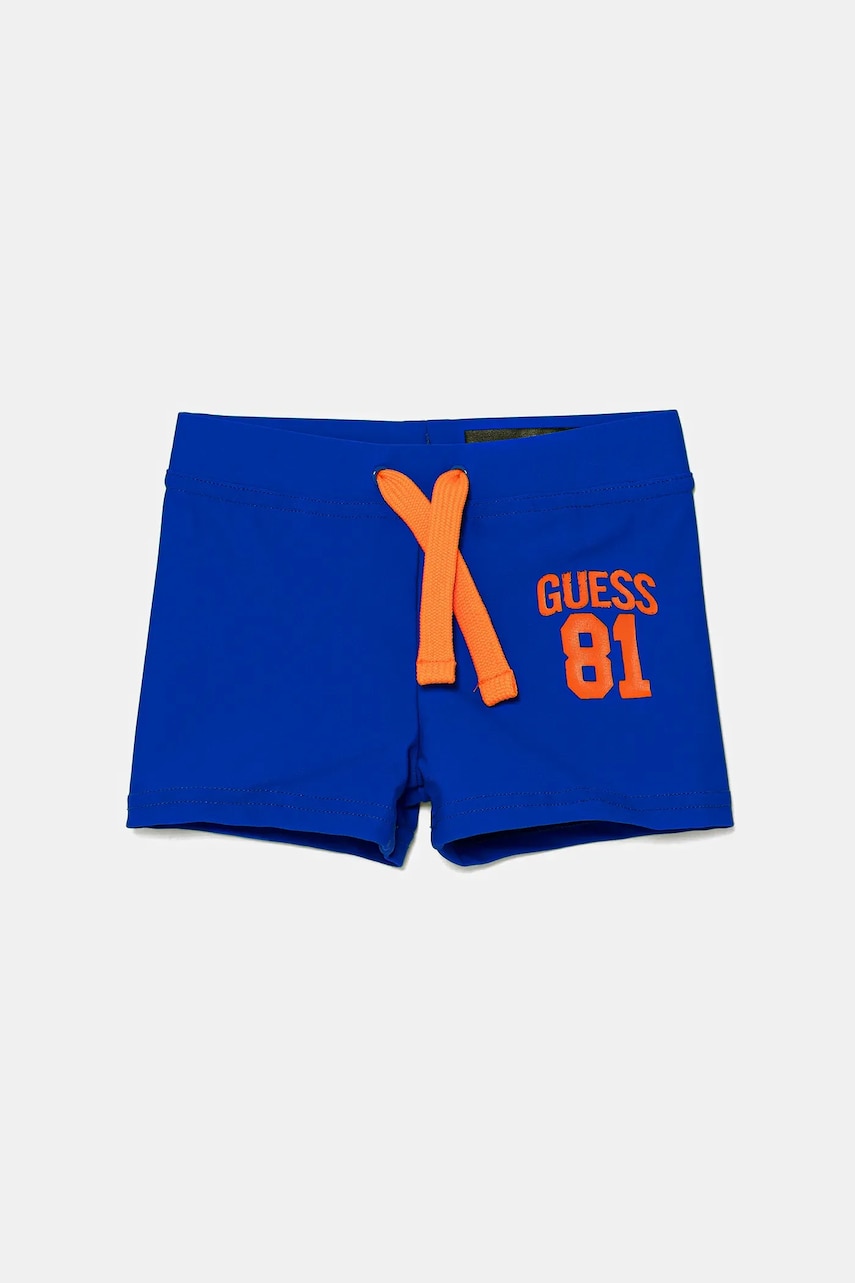 Levně Dětské plavkové šortky Guess modrá barva, I5GZ03 MC052