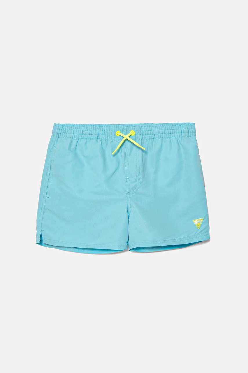 Levně Dětské plavkové šortky Guess modrá barva, L5GZ00 WG282