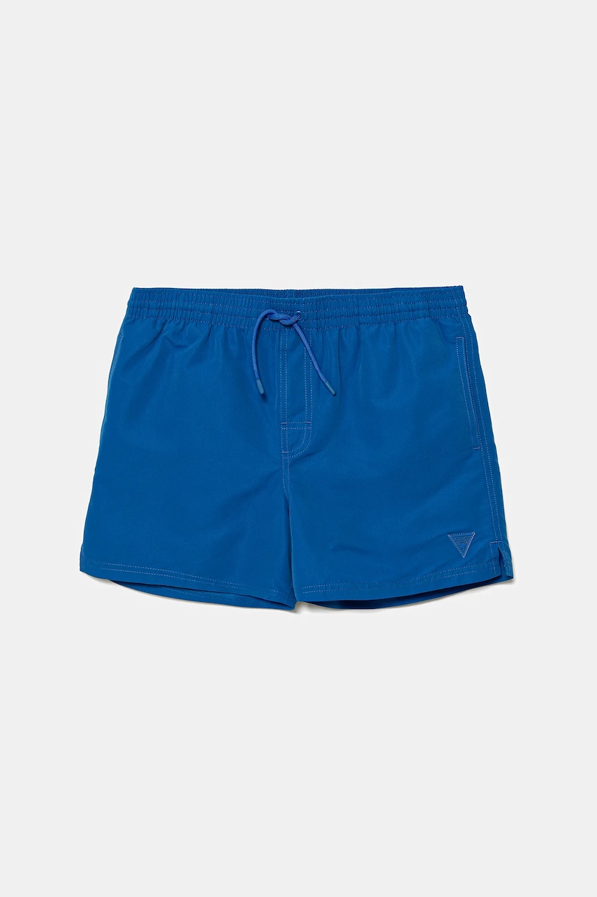 Levně Dětské plavkové šortky Guess modrá barva, L5GZ05 WG282