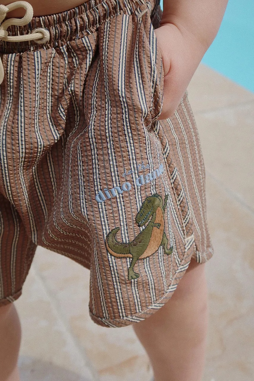 Konges Sløjd pantaloni scurti de baie copii SEER ASNOU SWIMSHORT GRS culoarea maro, KS102498 Konges Sløjd pantaloni scurti de baie copii SEER ASNOU SWIMSHORT GRS culoarea maro, KS102498