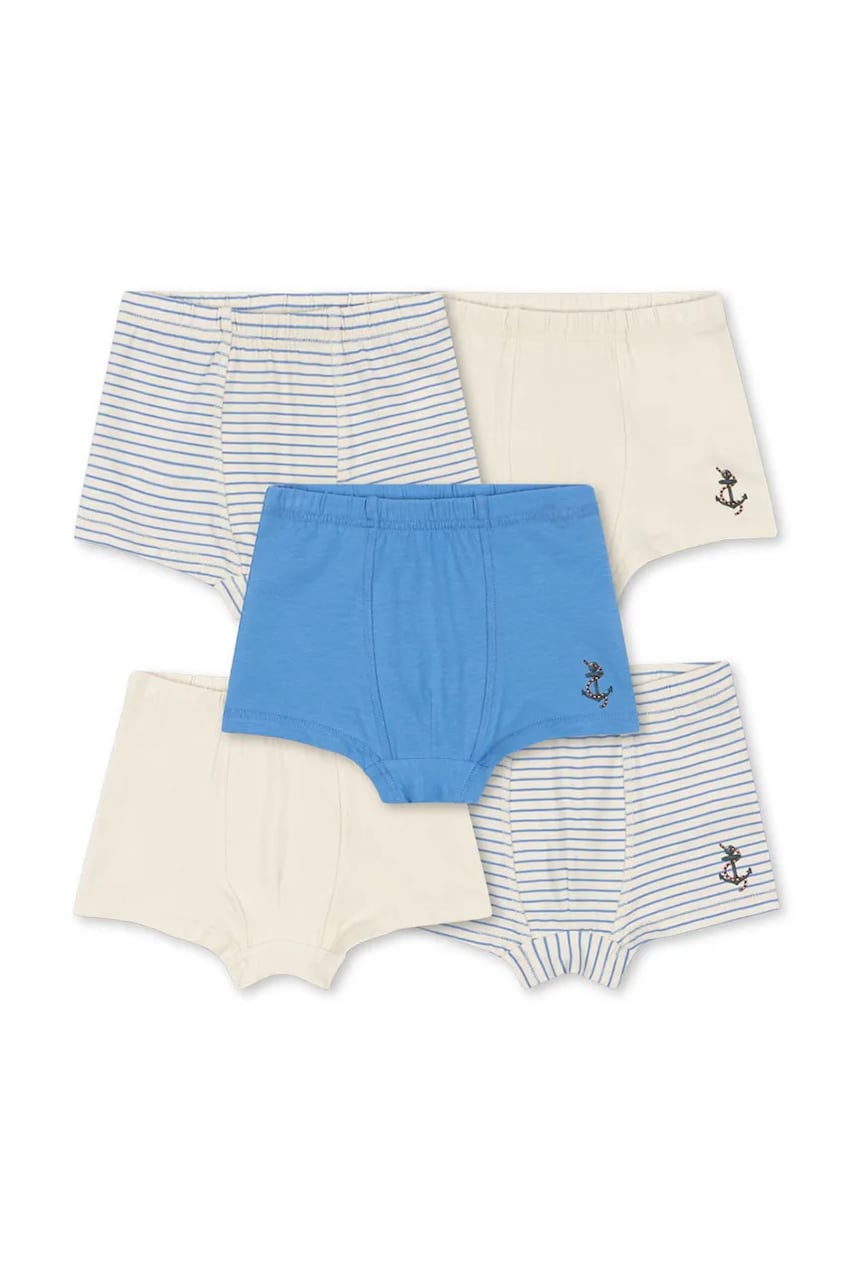 Konges Sløjd boxeri copii BASIC 5 PACK BOY BOXERS GOTS 5-pack culoarea bej, KS102641