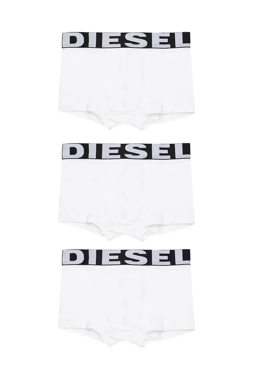 Diesel boxeri copii UMBX-UPARRYTHREEPACK-DSL UND SHORT 3-pack culoarea alb, J01911
