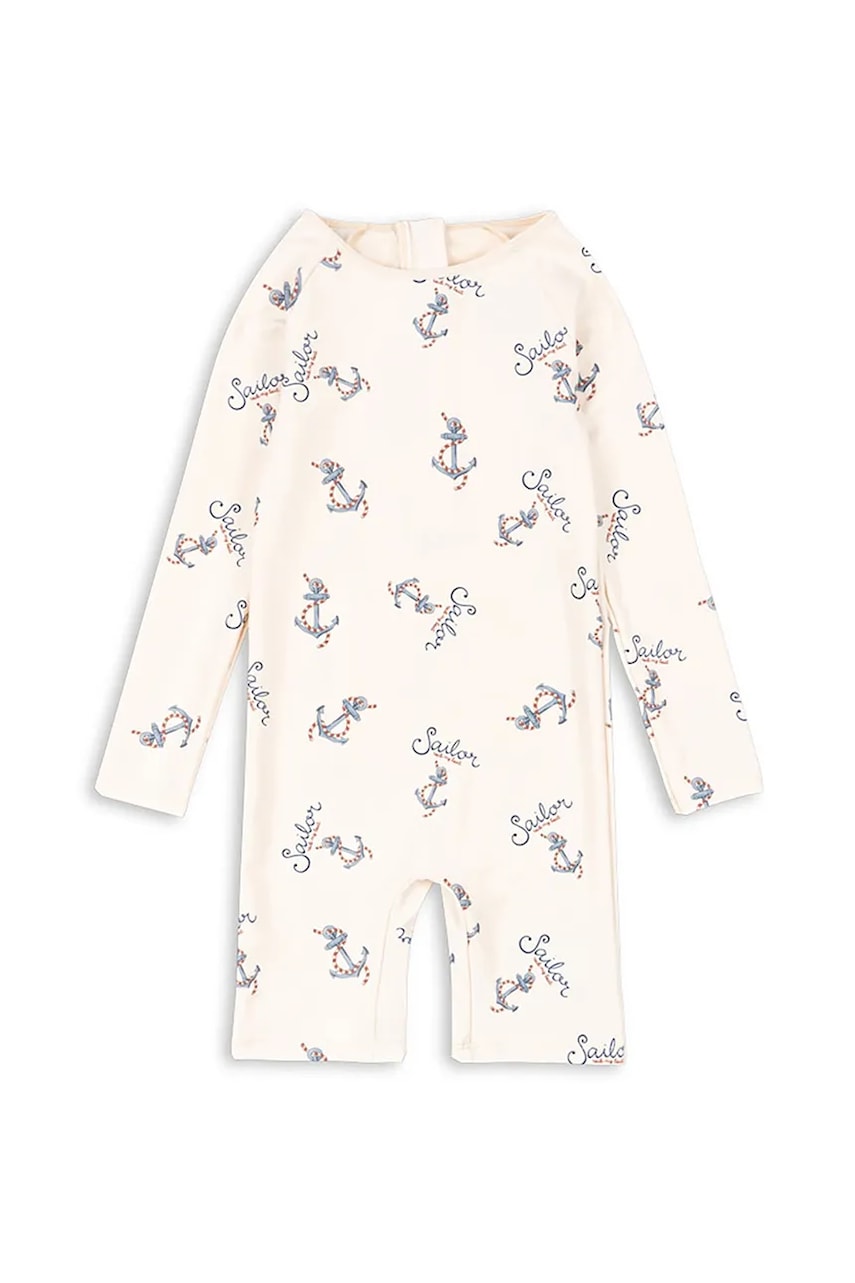 Konges Sløjd costum de baie pentru copii ASTER ONESIE GRS culoarea bej, KS103270
