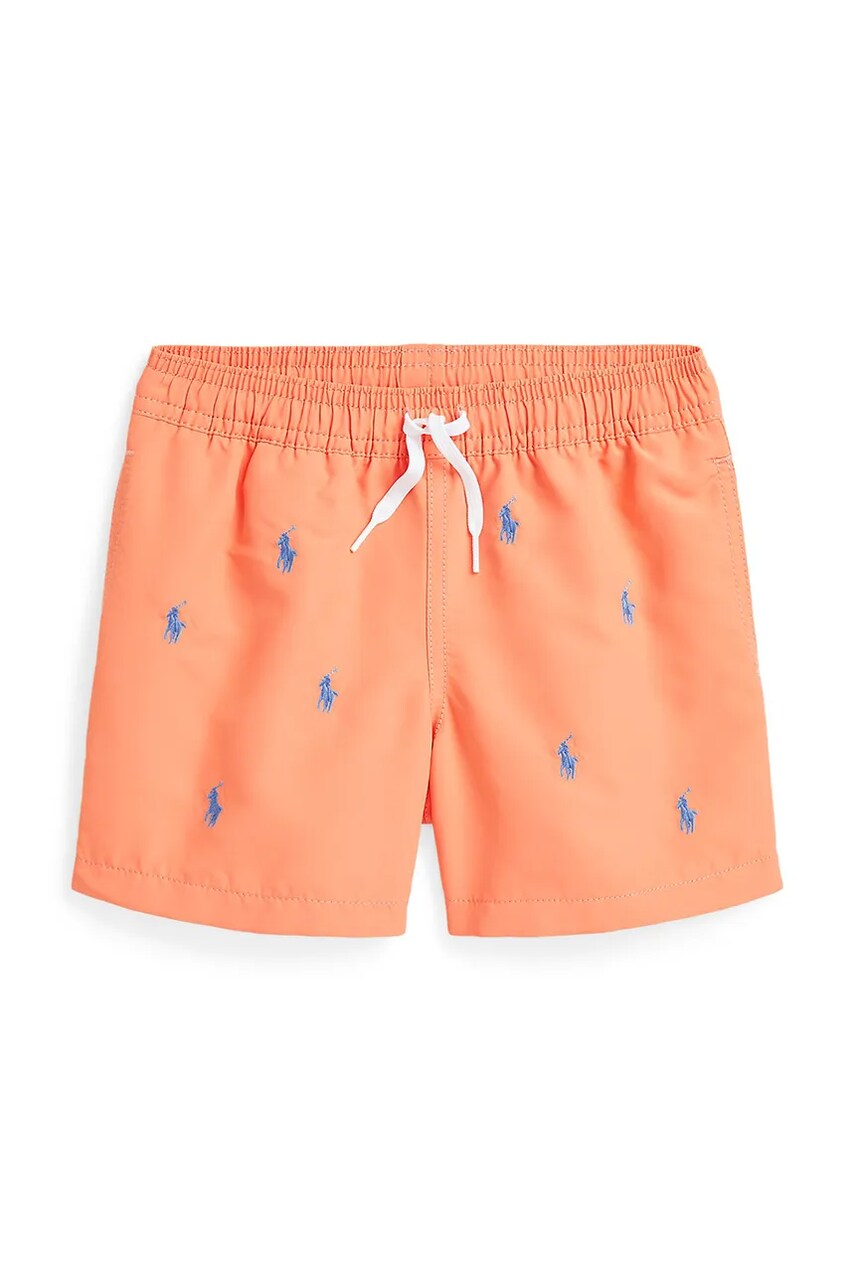 Levně Dětské plavkové šortky Polo Ralph Lauren oranžová barva, 322966844001