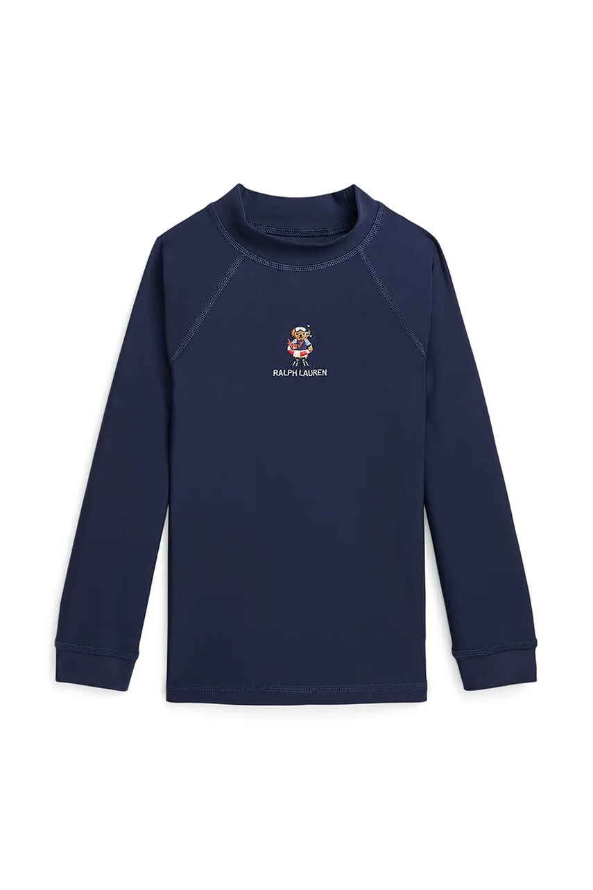 Levně Plavecké tričko s dlouhým rukávem Polo Ralph Lauren tmavomodrá barva, 322965066001