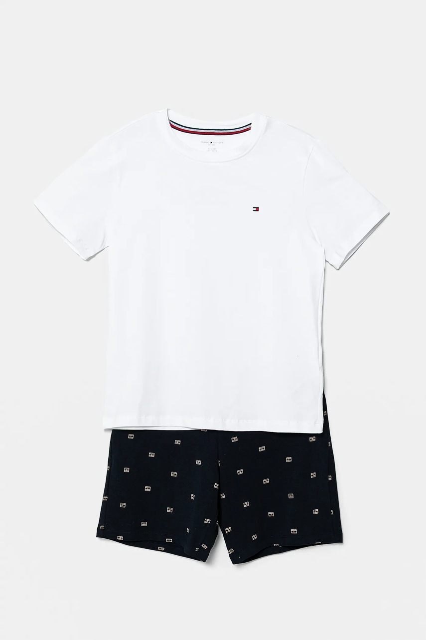 

Детска пижама Tommy Hilfiger в бяло с десен UB0UB00581, Бял