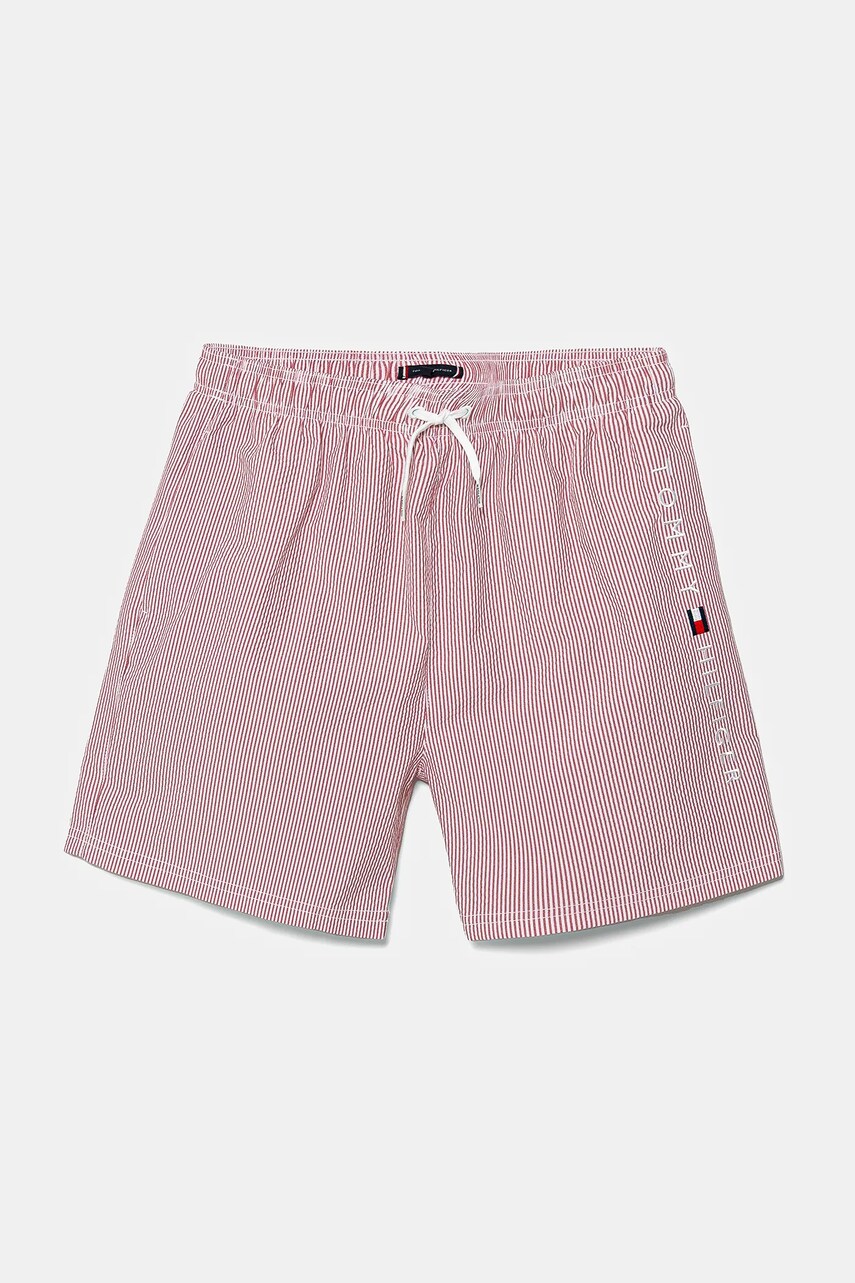 Levně Dětské plavkové šortky Tommy Hilfiger červená barva, UB0UB00580