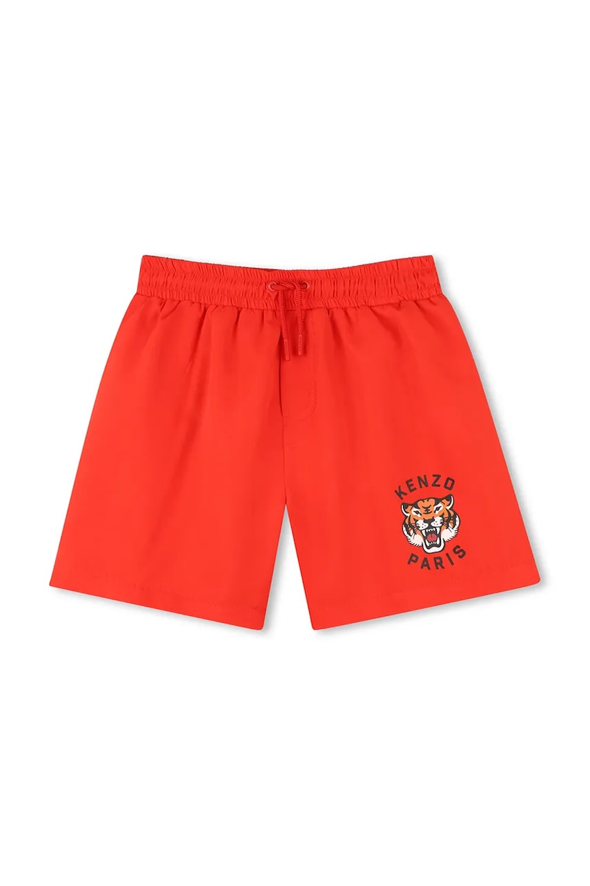 Kenzo Kids pantaloni scurti de baie copii culoarea rosu, K61077 Kenzo Kids pantaloni scurti de baie copii culoarea rosu, K61077