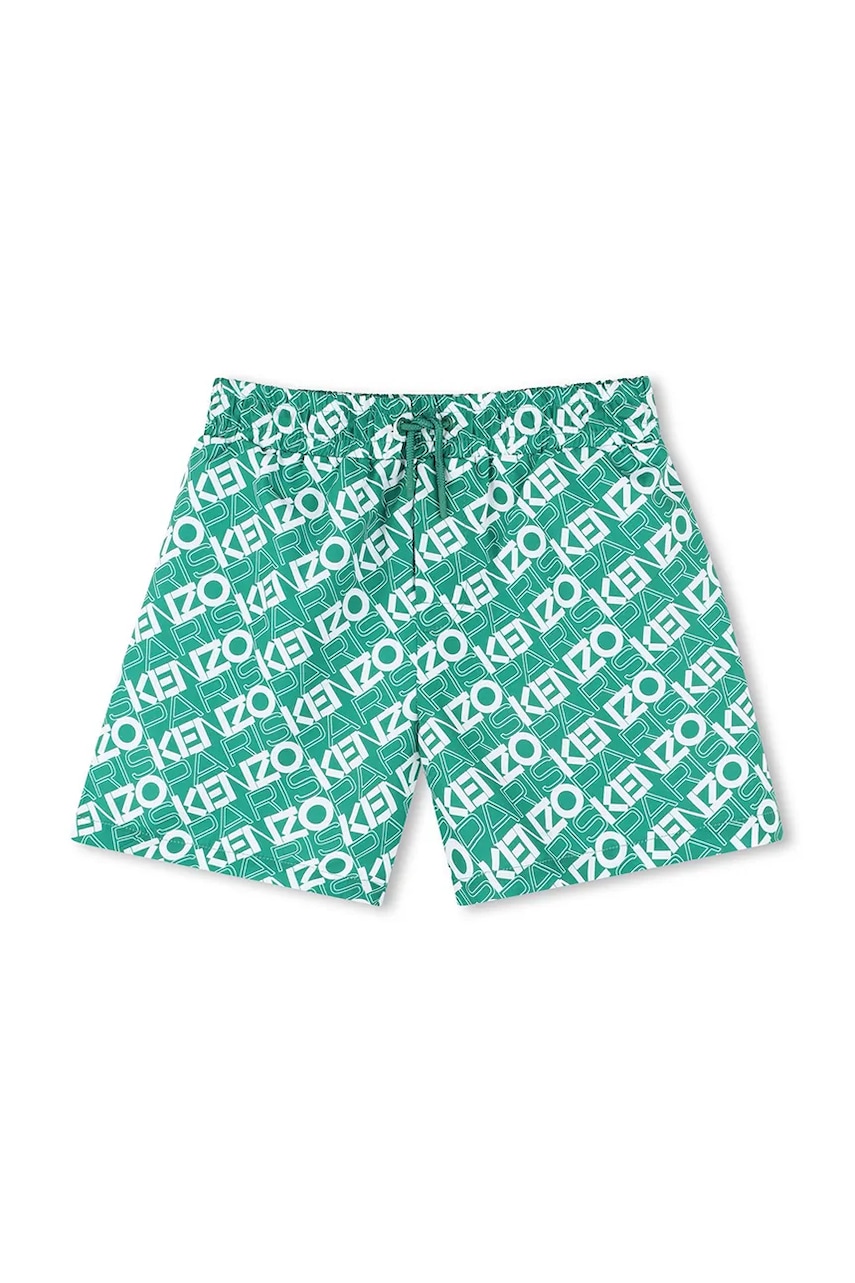 Kenzo Kids pantaloni scurti de baie copii culoarea verde, K61185