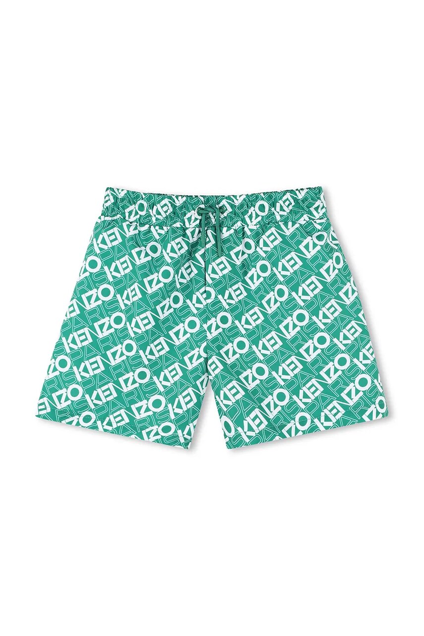 Kenzo Kids pantaloni scurti de baie copii culoarea verde, K61185