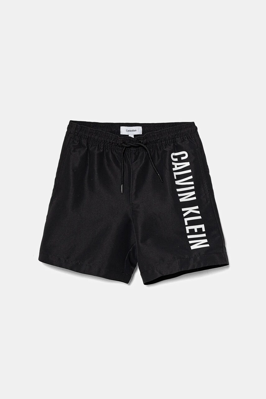 Levně Dětské plavkové šortky Calvin Klein Jeans černá barva, KV0KV00053