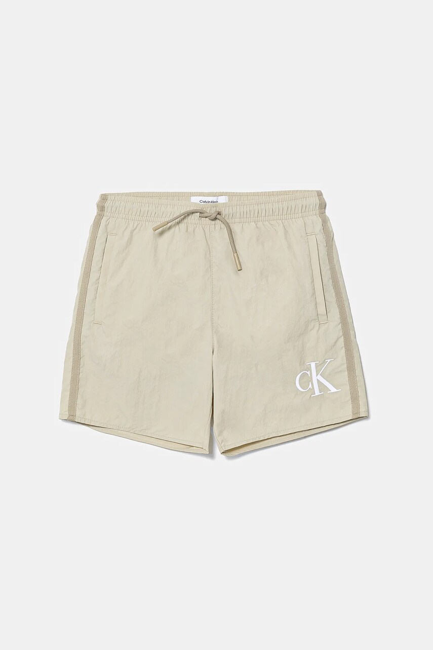 Levně Dětské plavkové šortky Calvin Klein Jeans béžová barva, KV0KV00057