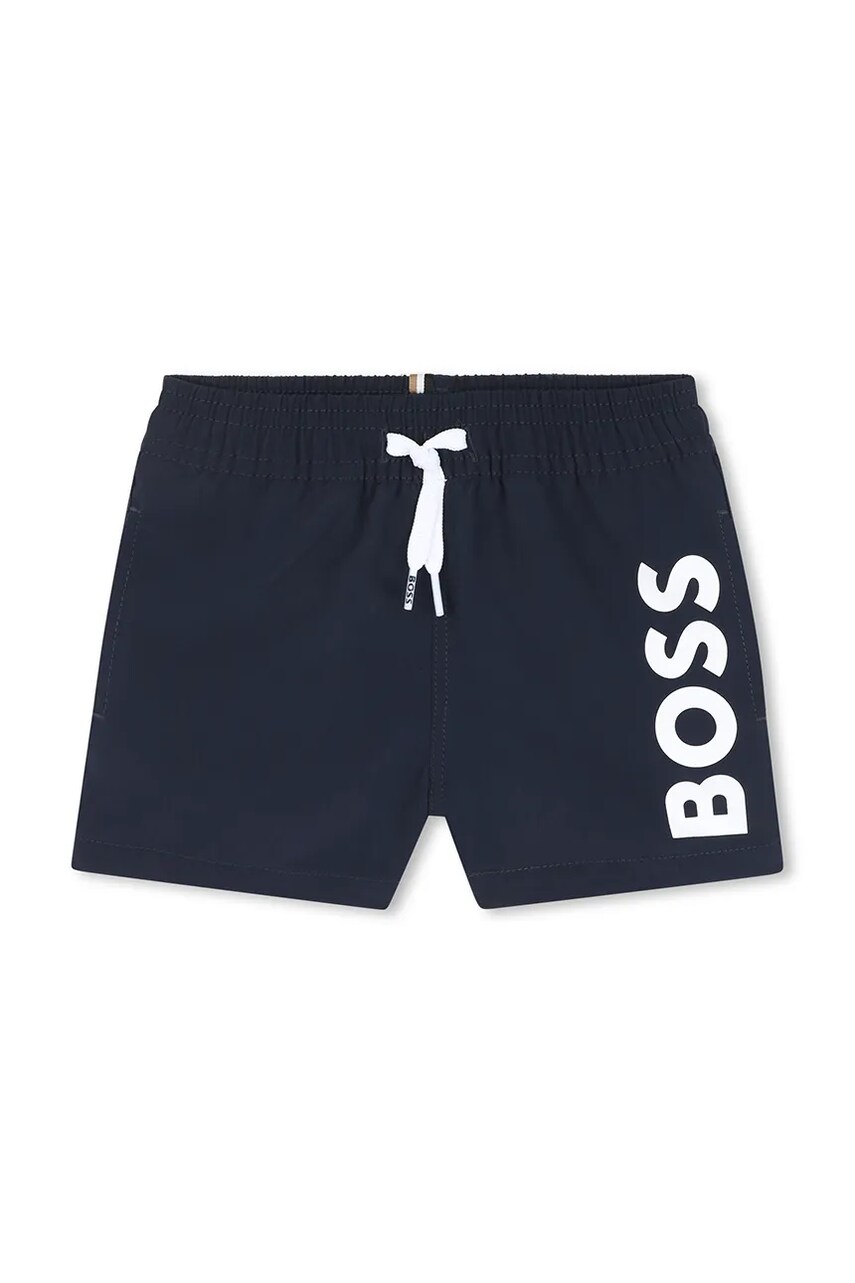 BOSS pantaloni scurți de baie pentru bebeluși culoarea albastru marin, J52069