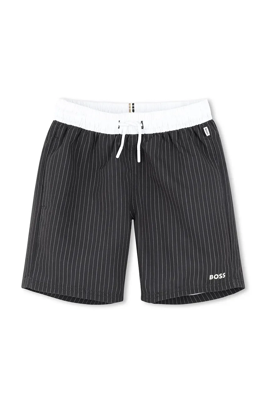 BOSS pantaloni scurti de baie copii culoarea negru, J51970