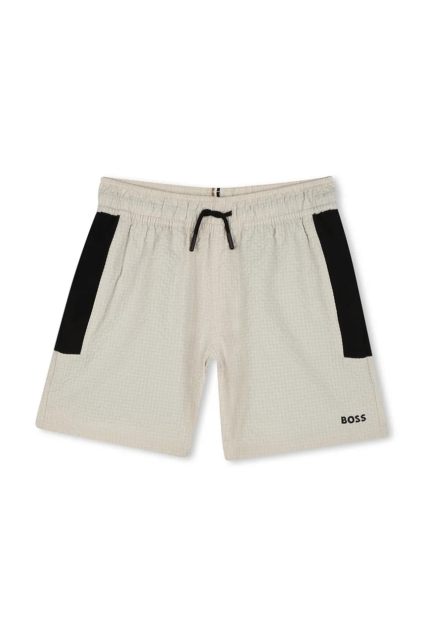BOSS pantaloni scurti de baie copii culoarea bej, J51972