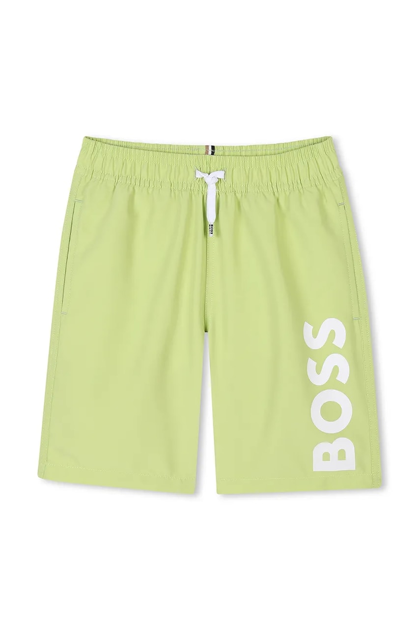 BOSS pantaloni scurti de baie copii culoarea verde, J51973 BOSS pantaloni scurti de baie copii culoarea verde, J51973