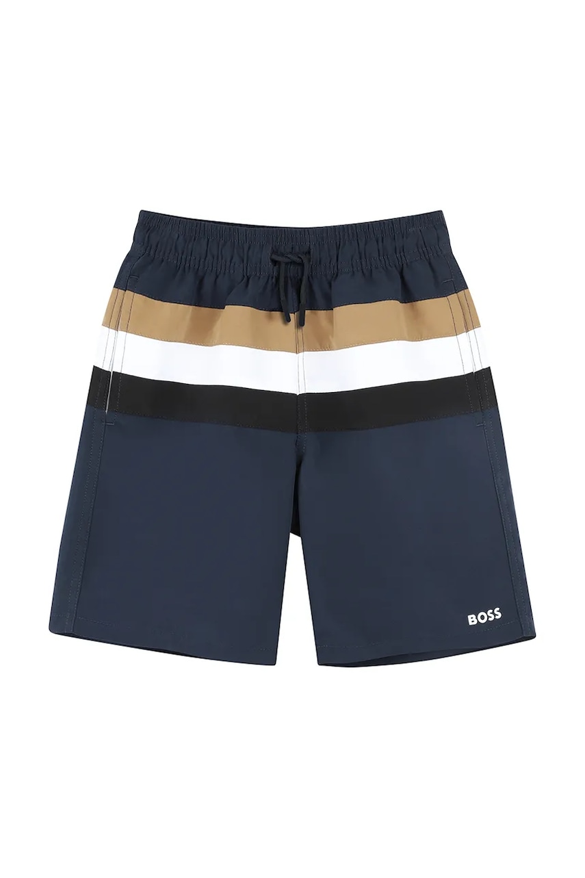 BOSS pantaloni scurti de baie copii culoarea albastru marin, J51975