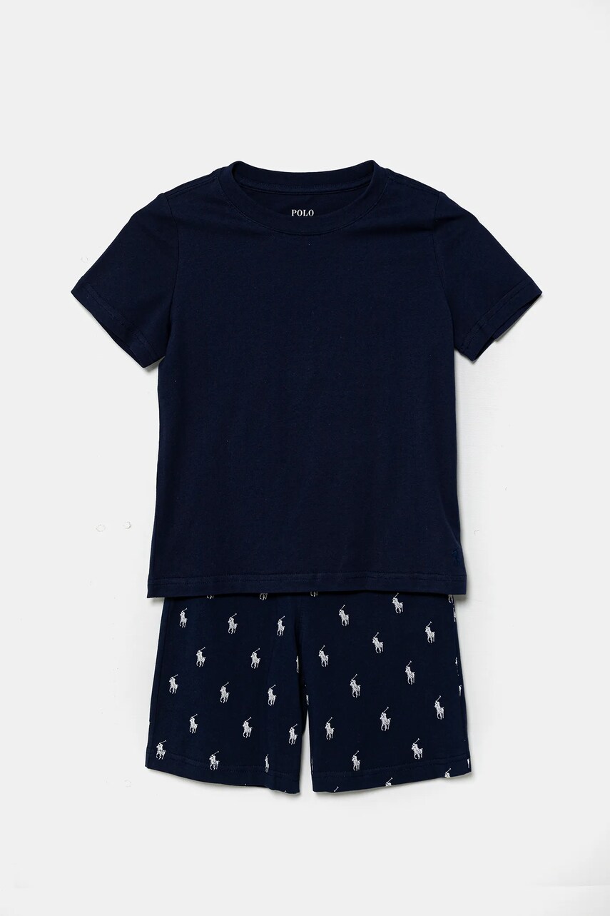 Levně Dětské bavlněné pyžamo Polo Ralph Lauren tmavomodrá barva, 9P0250