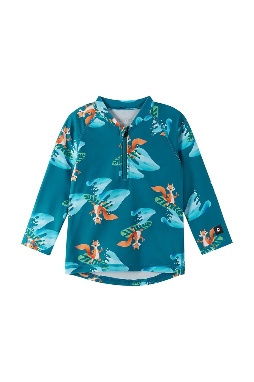 Reima longsleeve de baie pentru bebeluși Tuvalu culoarea verde, 5200133A