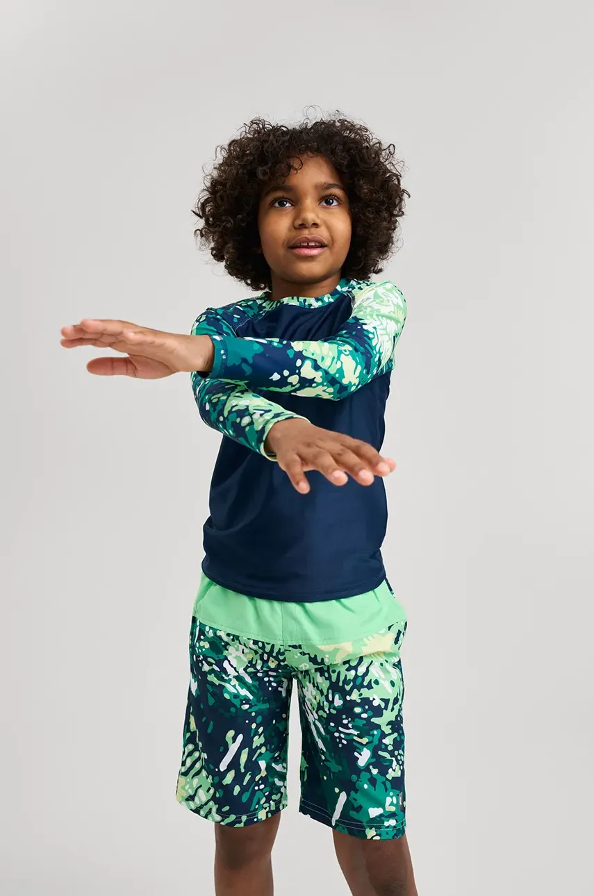 Reima pantaloni scurti de baie copii Papaija culoarea verde, 5200155B