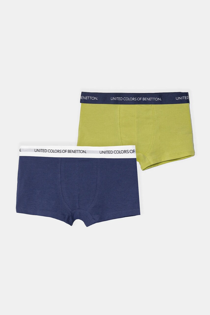 United Colors of Benetton boxeri copii 2-pack culoarea verde, 3OP80X230