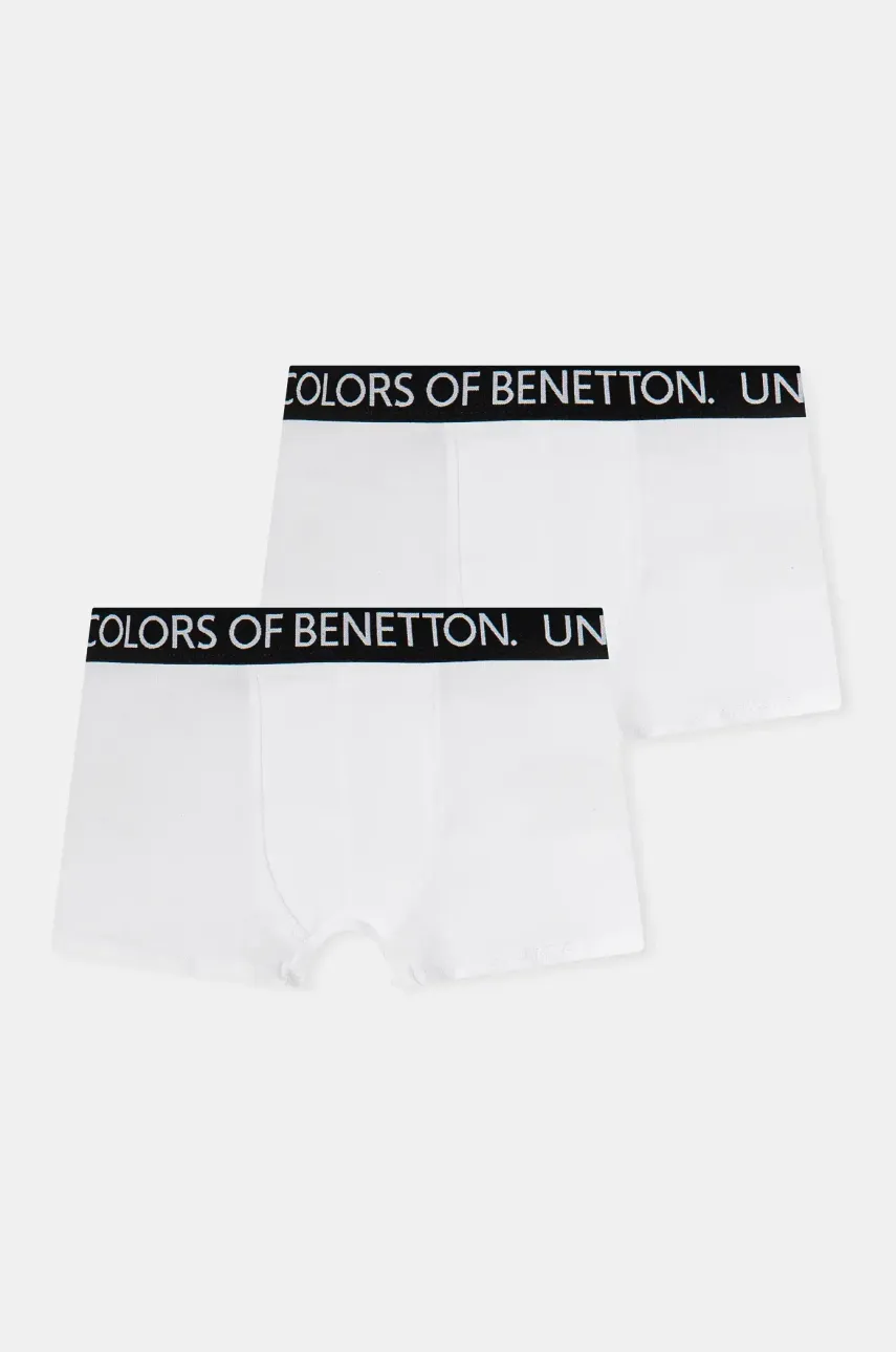 United Colors of Benetton boxeri copii 2-pack culoarea alb, 3OP80X230