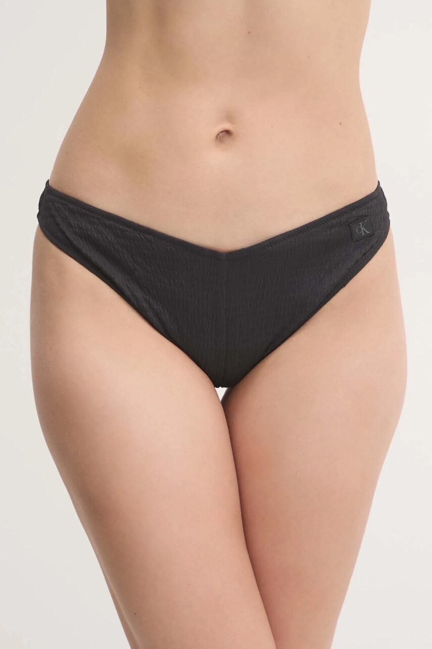 Levně Plavkové kalhotky Calvin Klein černá barva, KW0KW02729
