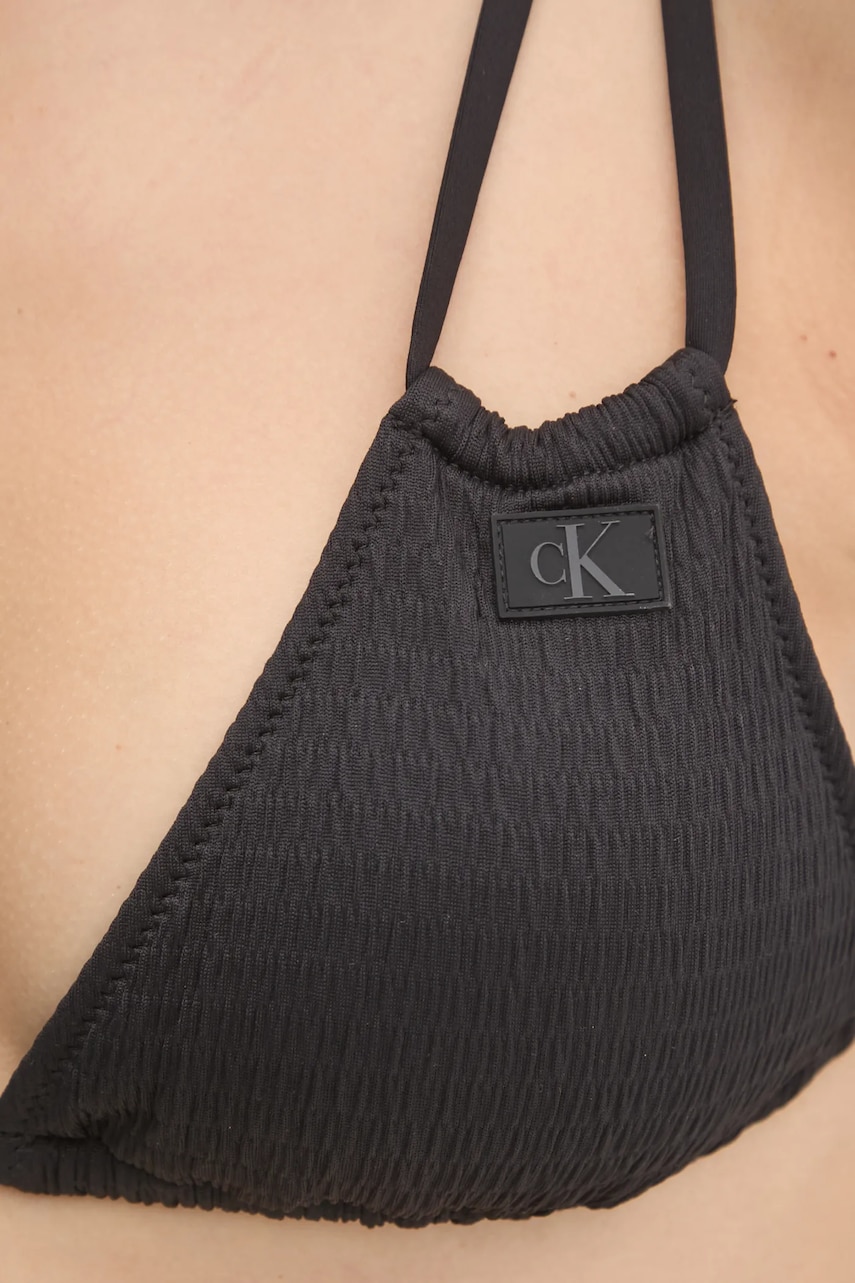 Купальный бюстгальтер Calvin Klein цвет чёрный слегка упрочнённая чашечка KW0KW02727 Купальный бюстгальтер Calvin Klein цвет чёрный слегка упрочнённая чашечка KW0KW02727