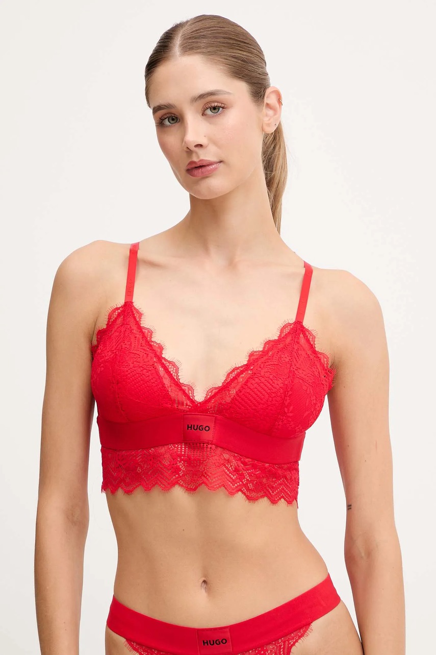 HUGO sutien culoarea roz, dantela, uni, 50535060