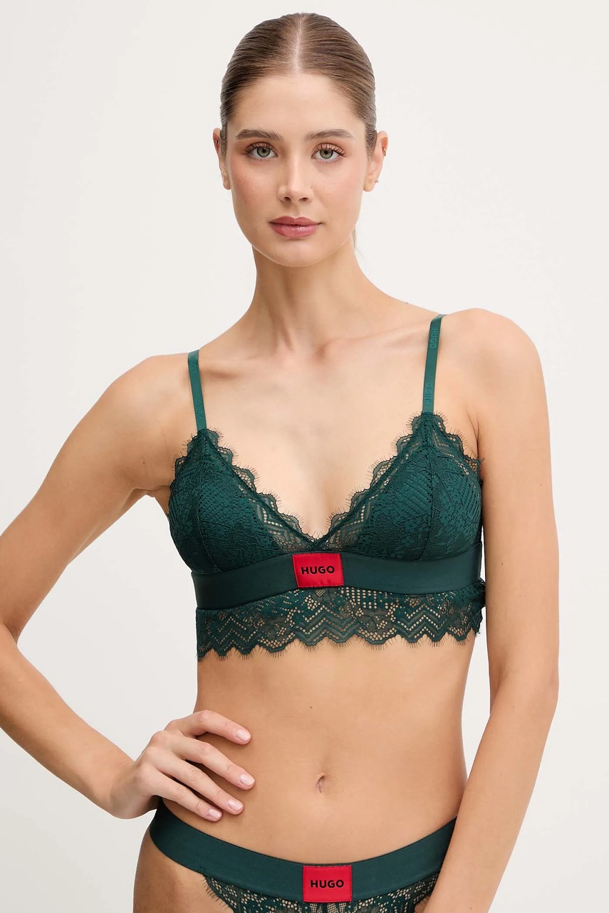 HUGO sutien culoarea roz, dantela, uni, 50535060