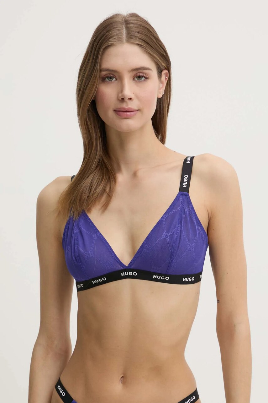 HUGO sutien culoarea violet, 50535247