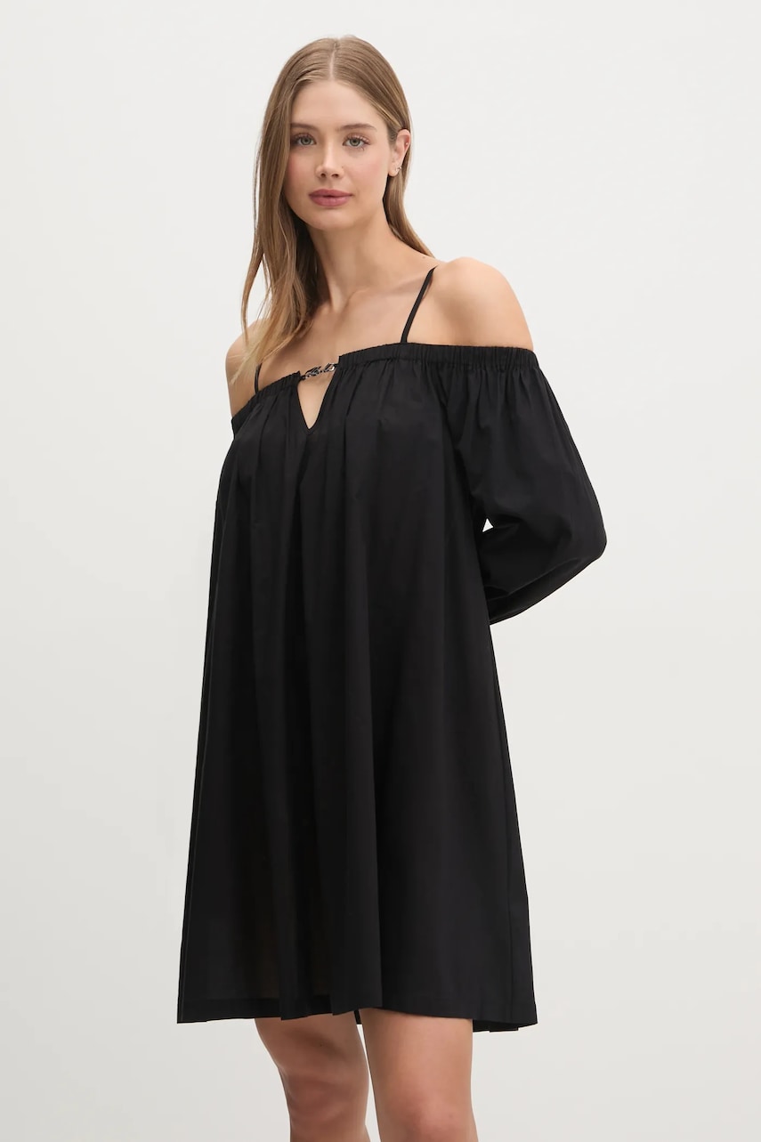 Karl Lagerfeld rochie de plajă culoarea negru, A1W46029 Karl Lagerfeld rochie de plajă culoarea negru, A1W46029