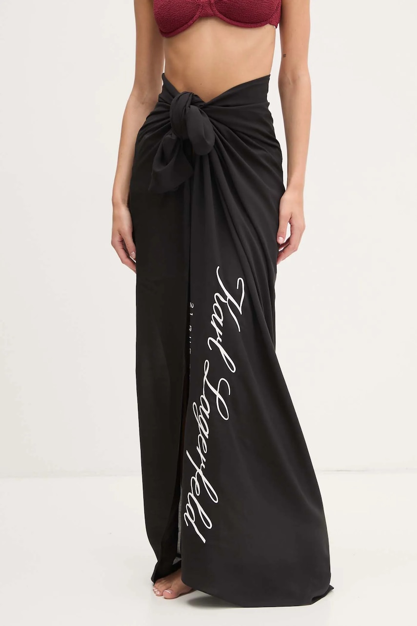 Karl Lagerfeld pareo culoarea negru, A1W46096