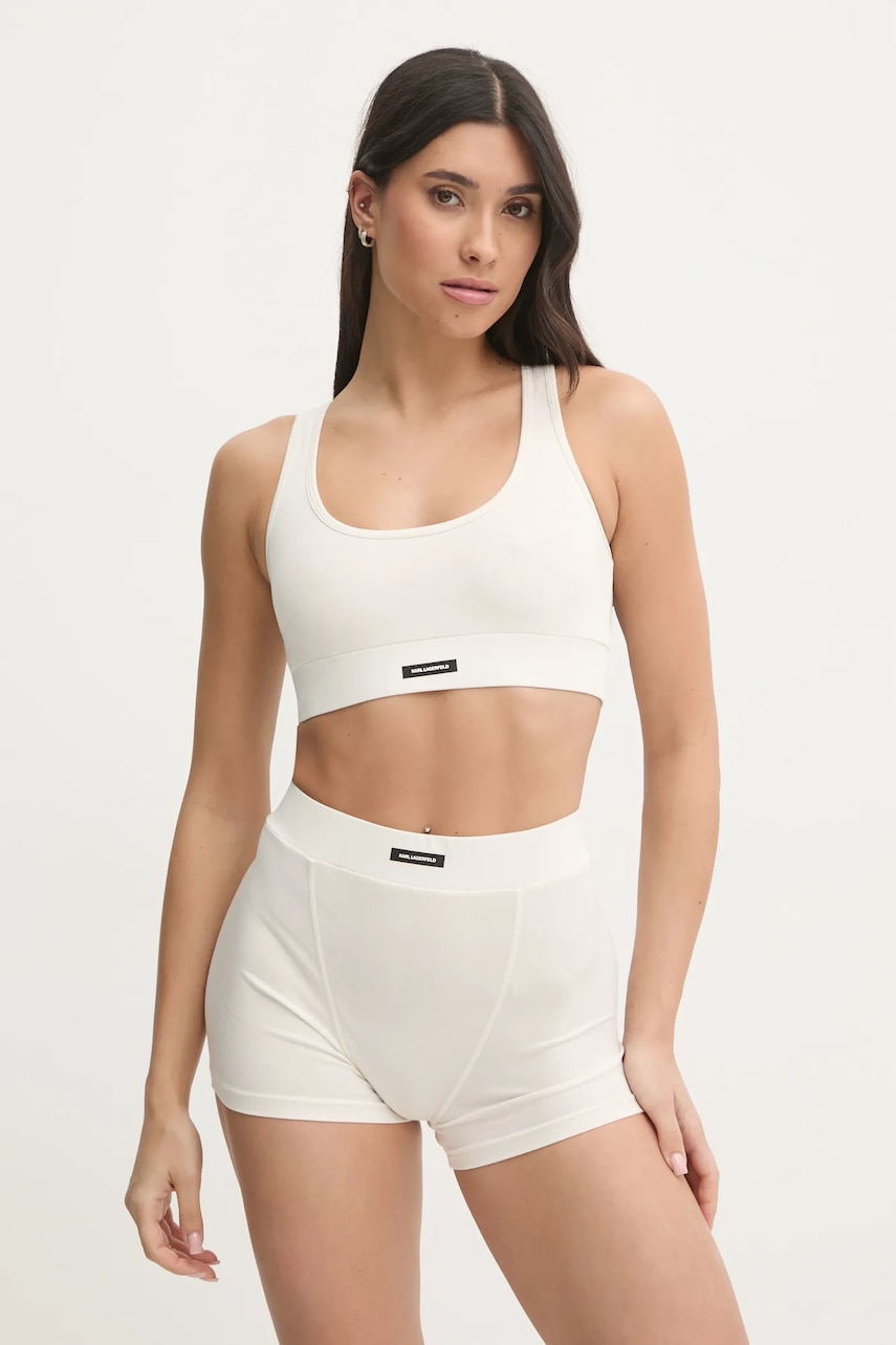 Karl Lagerfeld set din bumbac culoarea bej, neted, A1W47060