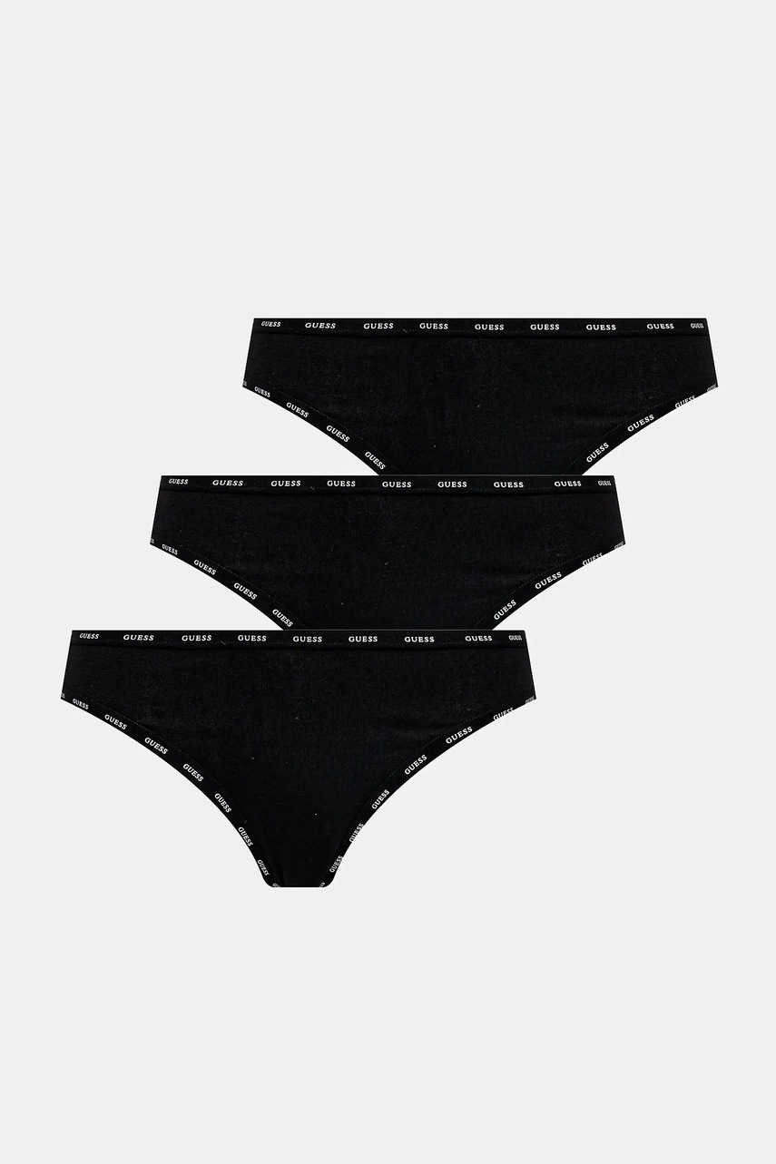

Бикини тип бразилиана Guess (3 чифта) в черно O5RG11 K6YW1, Черен
