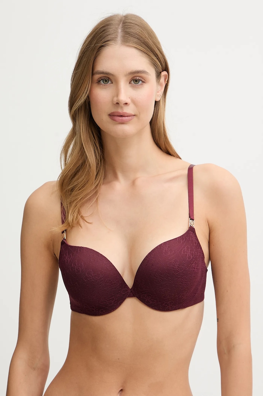 

Сутиен Guess NORA в черно с изчистен дизайн O5RC12 KCLB0, Бордо