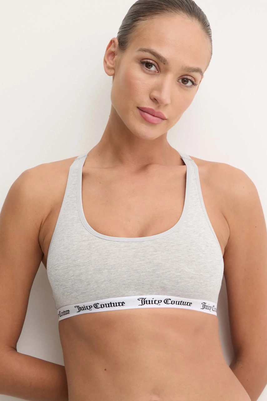 Juicy Couture sutien VERITY BRALETTE culoarea gri, melanj, JCLBT223517