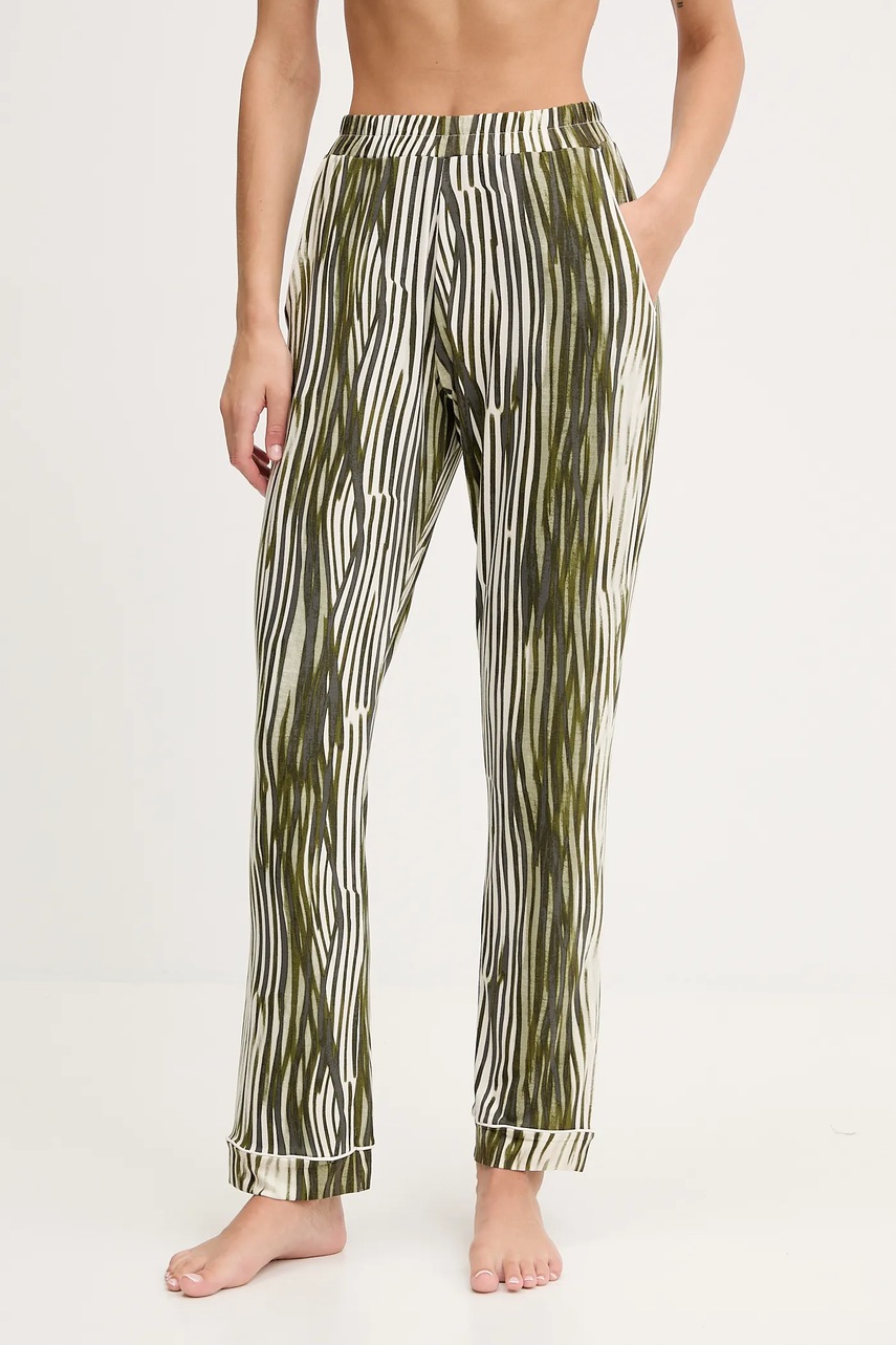 Chantelle pantaloni de pijama culoarea maro, FNB060